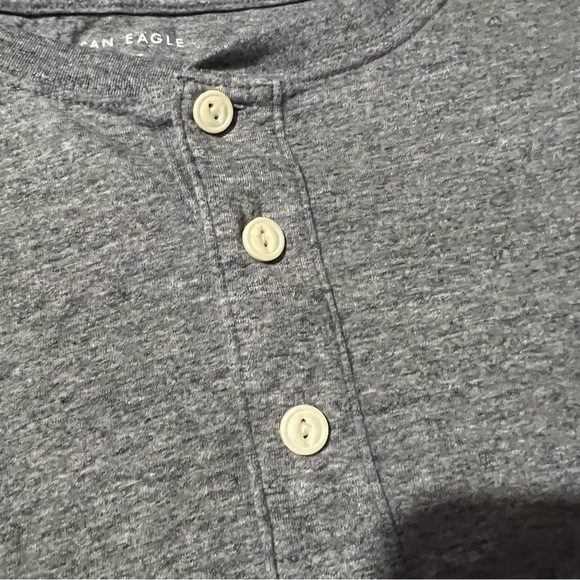 American Eagle Henley Tee Short Sleeve Super Soft Gray Size XXL - Picture 5 of 5